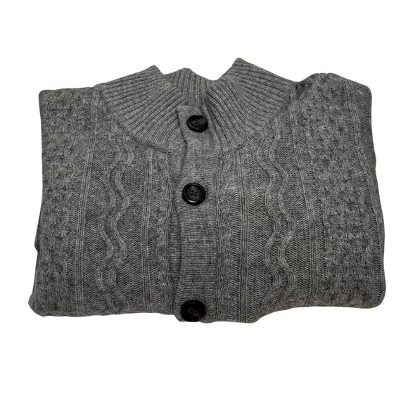 1-14 QI CASHMERE NWT Men's Cardigan Button Down Gray XXL - Picture 11 of 14